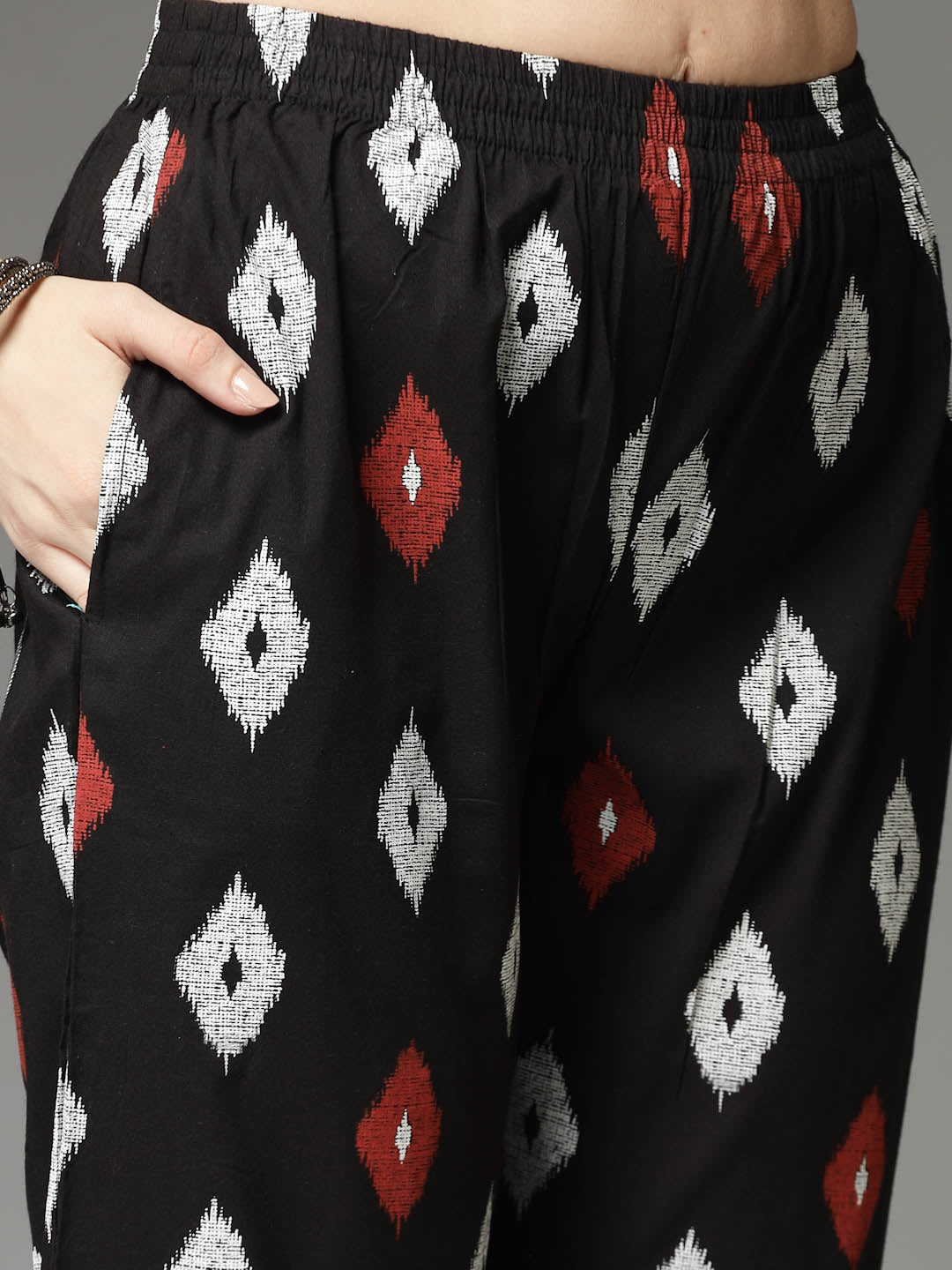 Women's Ikat Print Cotton Co-Ords Set