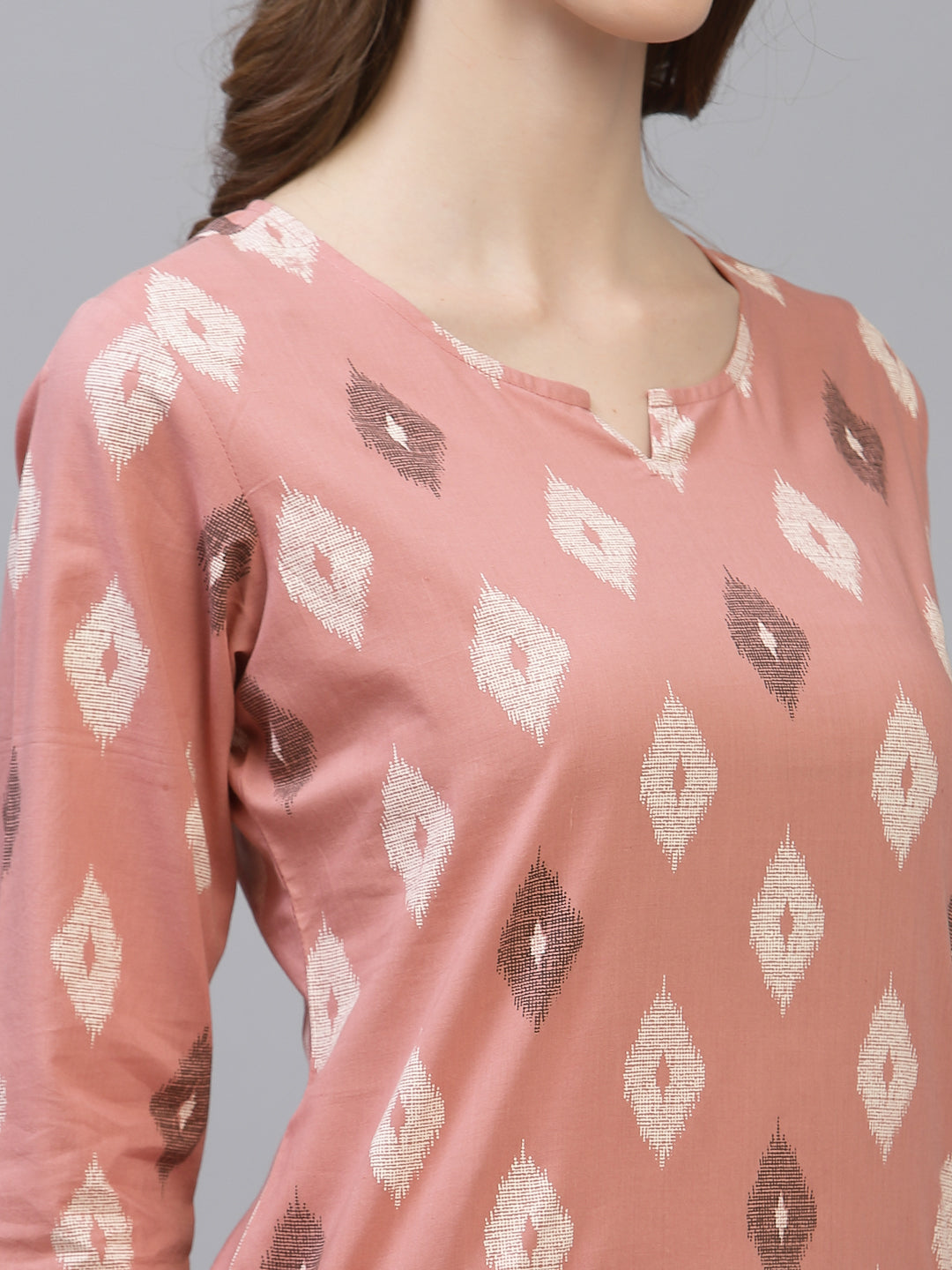 Women's Ikat Print Rayon Night Suit Set