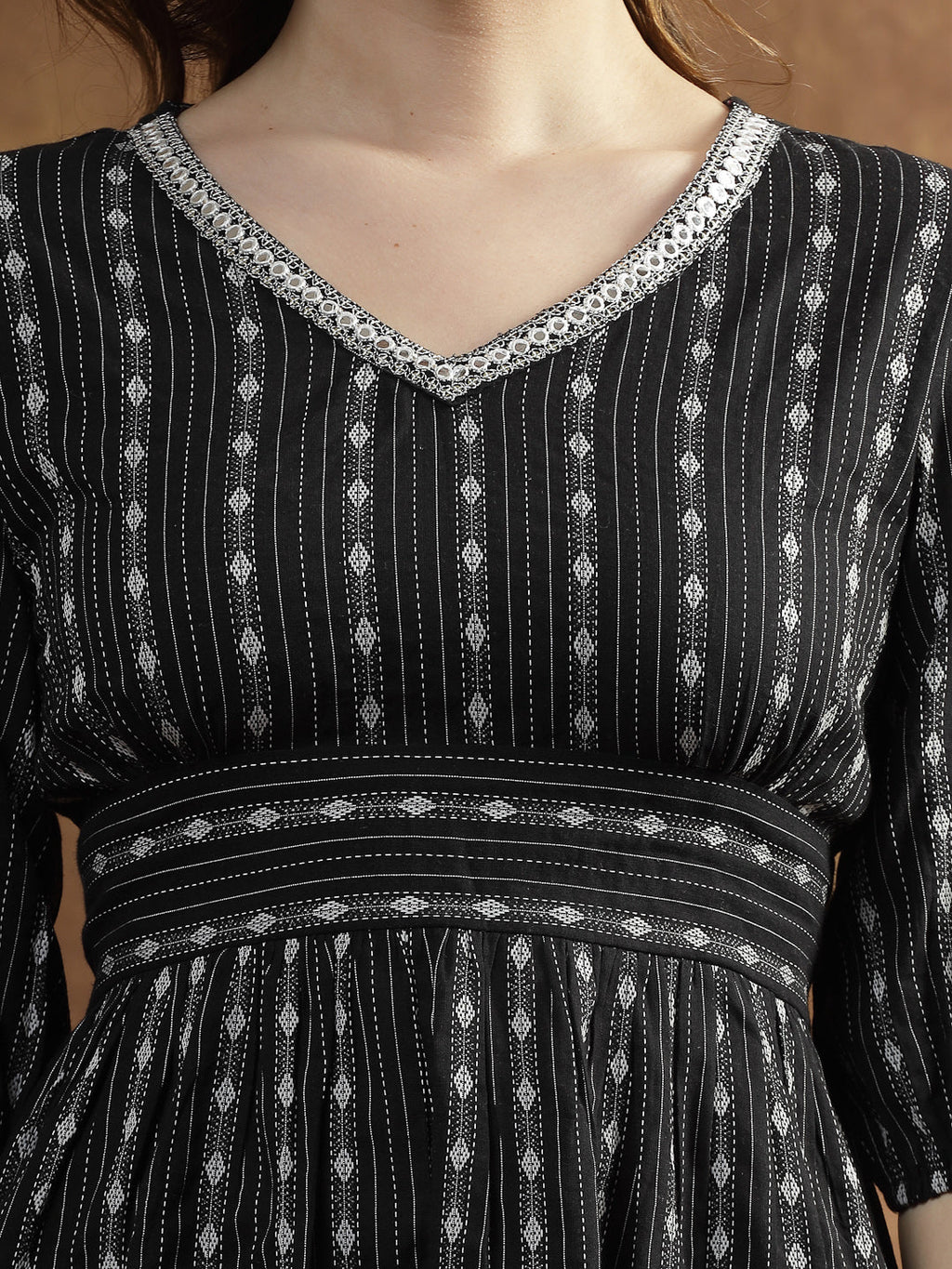 Women's Printed Rayon Black Co-Ord set